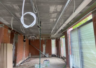 Faux-plafond sur un chantier à Bruxelles
