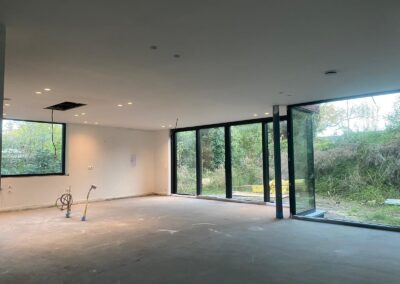 Pose d'un faux plafond en Gyproc. Linkebeek